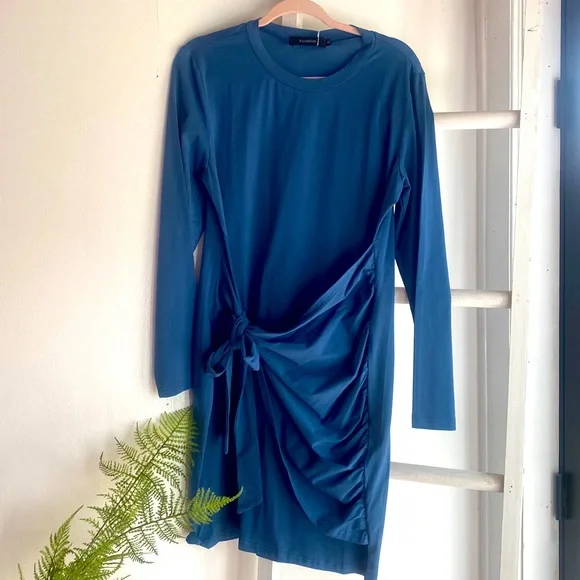 Amazon | Dresses | Nwt Long Sleeve Dusty Blue Dress With Wrap Front Size Xl | Poshmark Amazon | Dresses | Nwt Long Sleeve Dusty Blue Dress With Wrap Front Size Xl | Poshmark